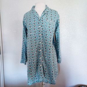 World Market Llama Pajama Button Long Shirt Size S/M